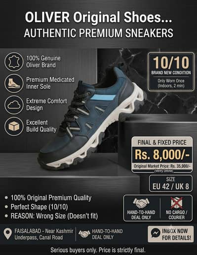 100% Original Oliver Shoes (Medicated Sole) | Size 8/42 | Brand New