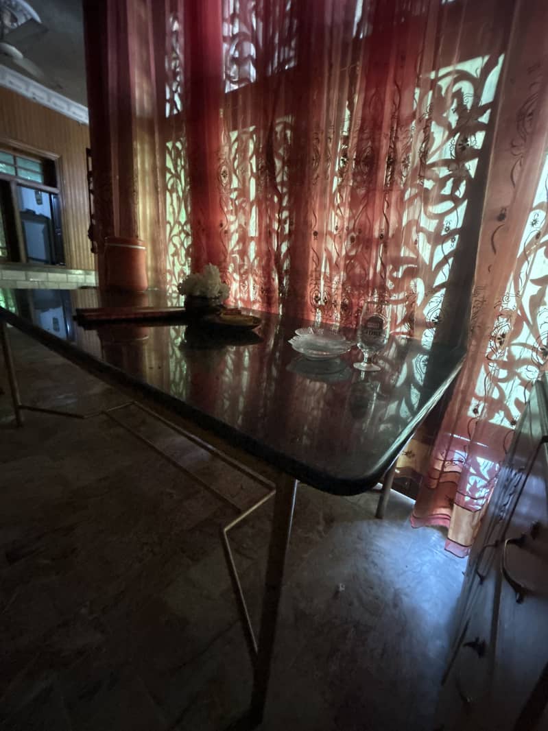 8ft black marble dining table 1