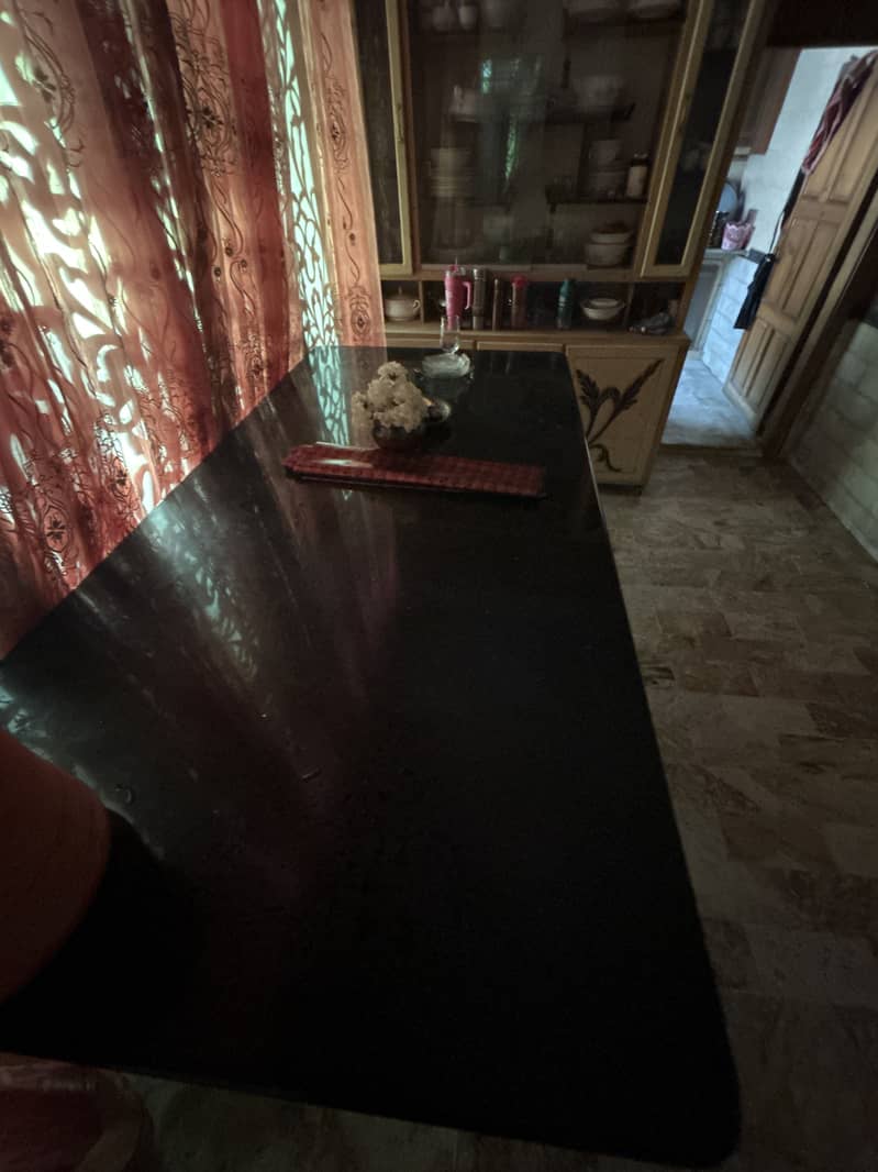 8ft black marble dining table 3