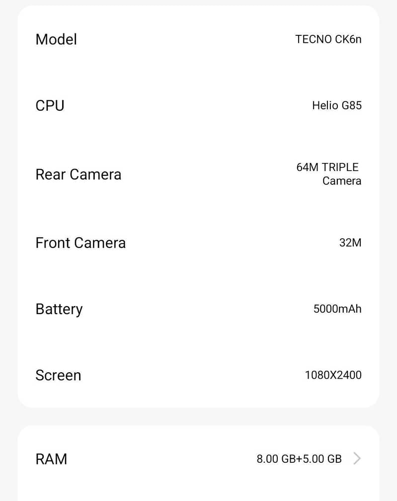 Tecno CAMON 20 10