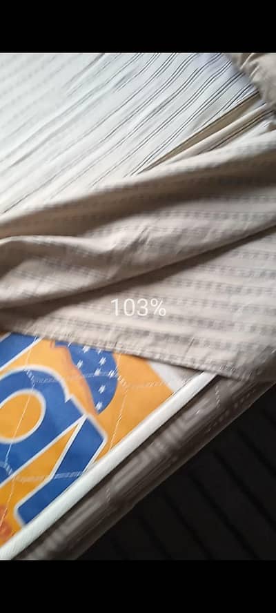 single iron bed with mattress