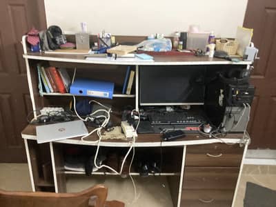 Multi-Functional Wooden Study Desk / Computer Table with Ample Storage