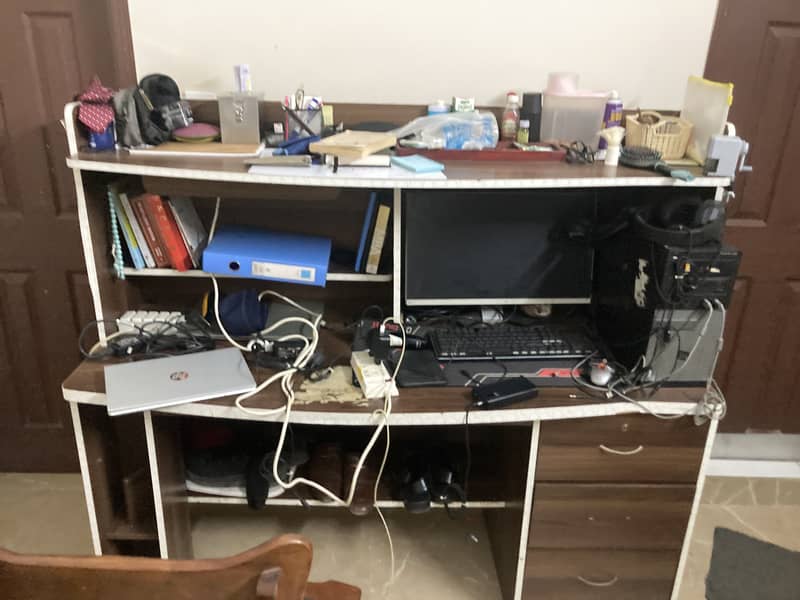 Multi-Functional Wooden Study Desk / Computer Table with Ample Storage 0