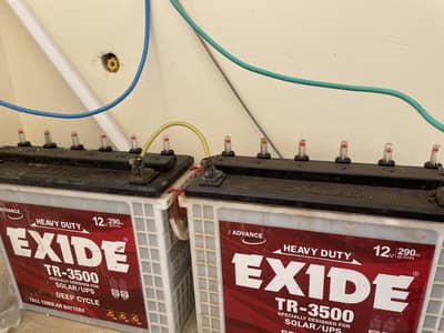 Exide TR-3500 12V 290Amp Tall Tubular Two Batteries for sale
