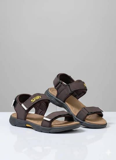 men's brown fabric strap sandals formal casual all season