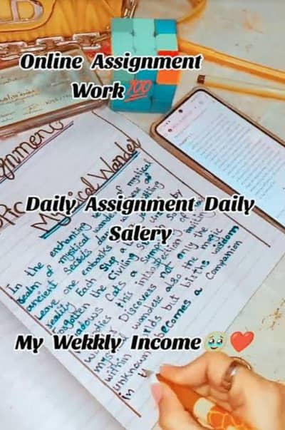 Handwriting Assignment, Typing And Data Entry job Available