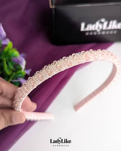 PINK CRYSTALS HAIRBAND