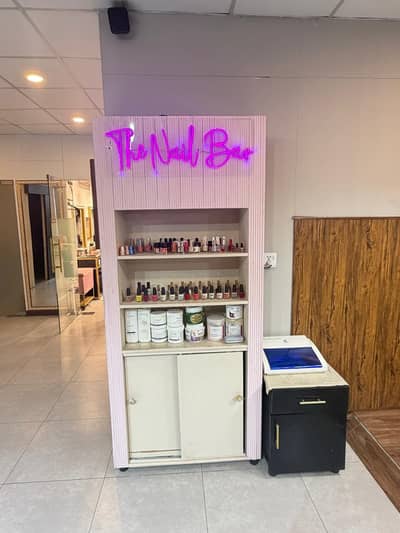 Display Cabinet with Neon Sign || Display Racks for Sale