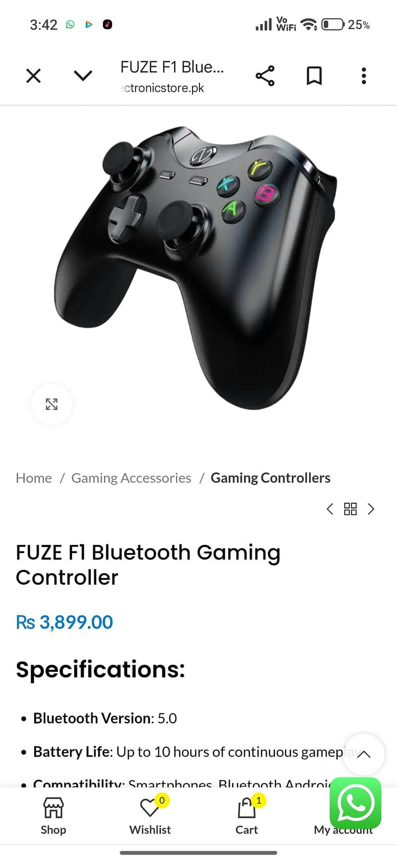 Fuze F1 Bluetooth wireless controller 4