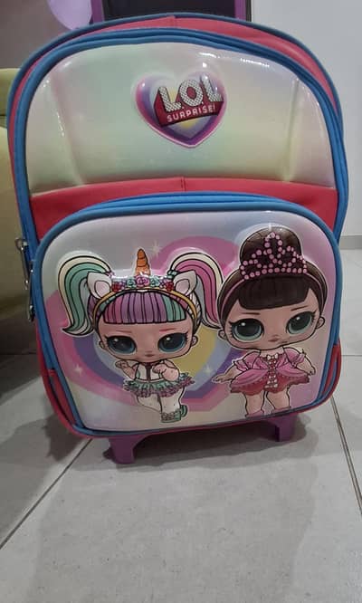 Kids Lol  trolley School Bag for grade 1 to 2