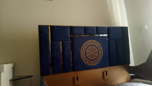 double bed blue and golden kitchen k saman bh h
