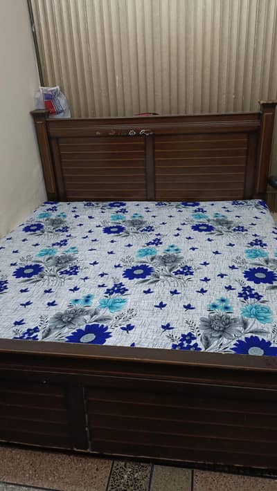 Double Wooden Bed