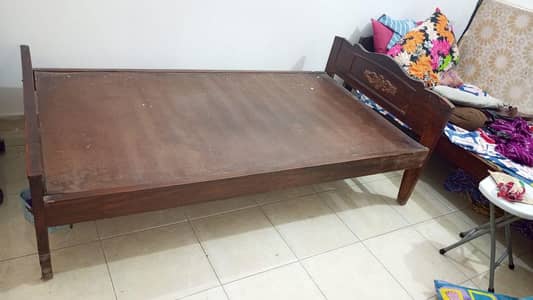 Single Bed Wooden with Matress