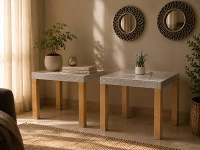 2 IKEA Side Tables | Marble Top Look | Living Room End Tables