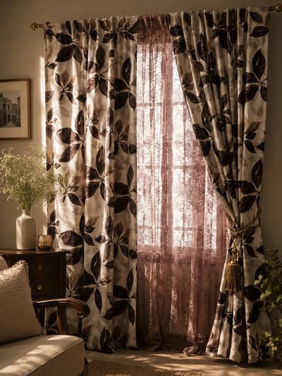 4 Curtain Sets with Curtain Rods | Ready to Hang | Different Designs