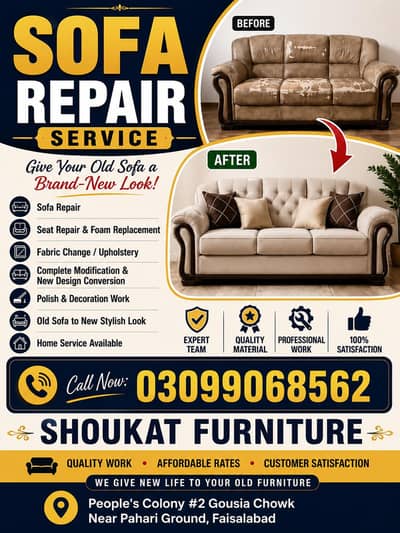 Sofa Repair / Complete Modification & New Design Conversion 