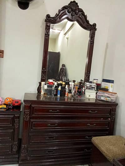 sheesham bed and dressing table