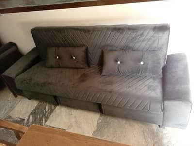 wooden sofa cumbed
