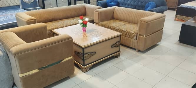 6 Seater Sofa with table permium sofa set /Modern Sofa Set With Luxur