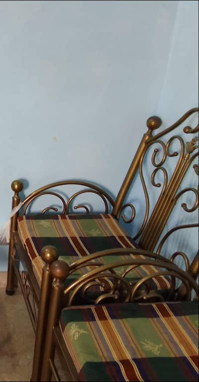 Rod Iron Sofa Set 08 Seater with Glass Table