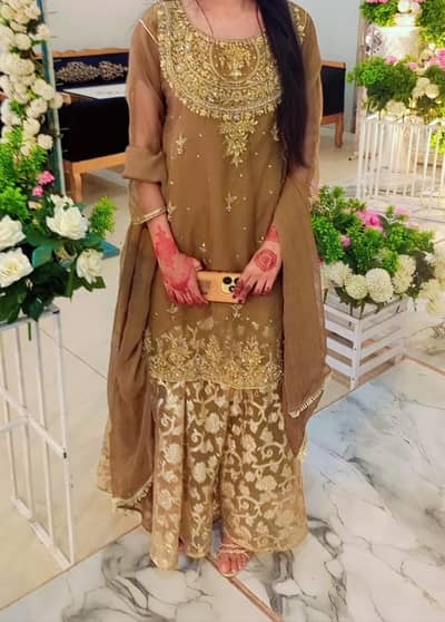 Beautiful 3-piece party dress available for sale.
