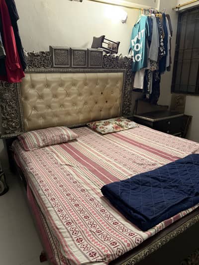 Bed with dressing and side tables for sale