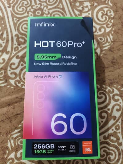 Infinix HoT 60 pro + (256GB storage/ 16 GB RAM 8+8 Like New (Full Box)