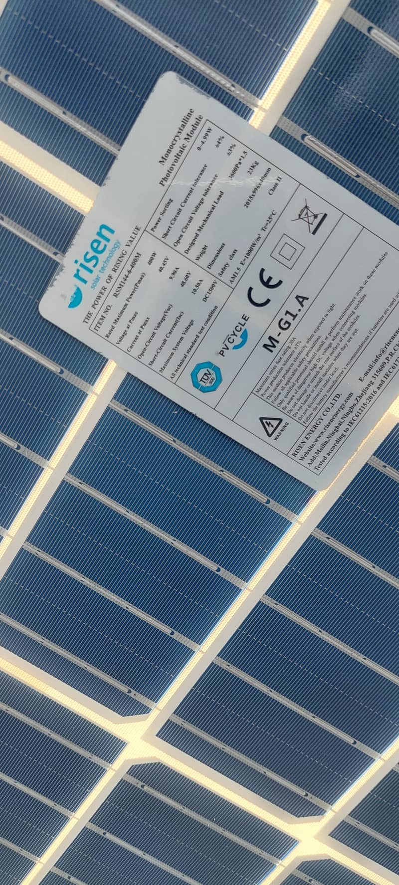 400 watt soler panel risen 1