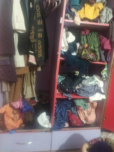 Red color cupboard