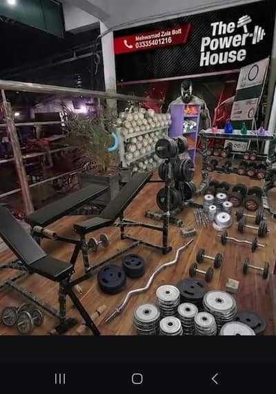 rubber dumbbell weight plates multi gym bench press chrome chest rod
