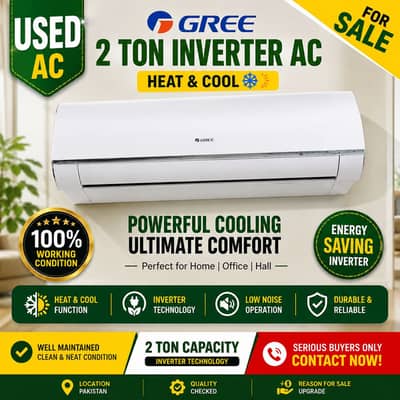 Gree 2 Ton DC Inverter AC (Heat & Cool) – Excellent Condition