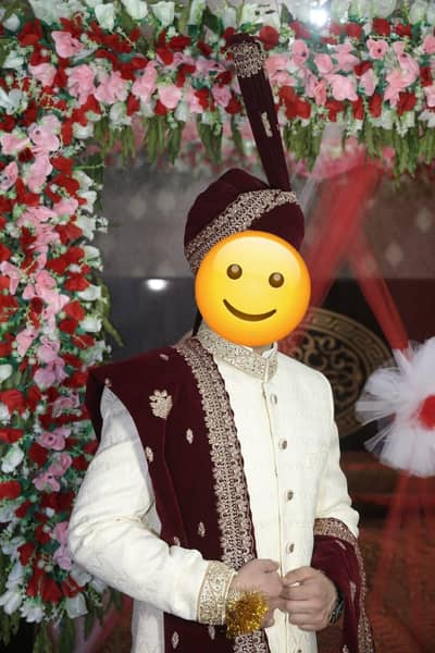 Shirwani with terben, shwal, & khussa