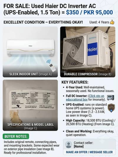 Haier 1.5 Ton Ac