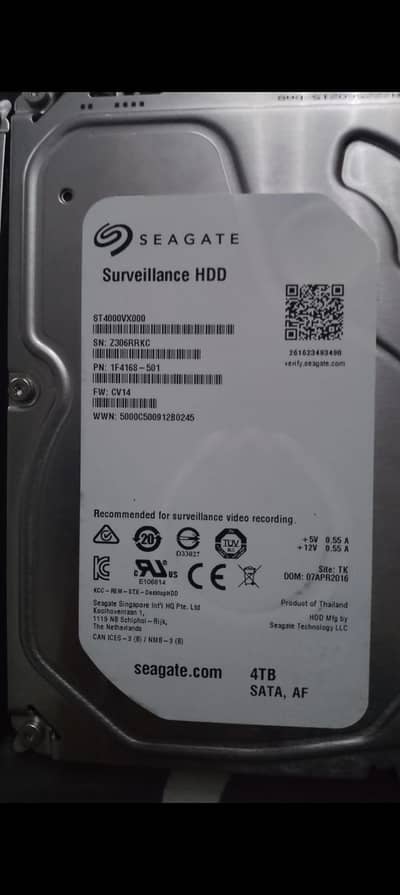 4TB HDD for surveillance