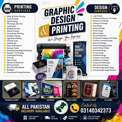 Graphic Designing Service & printing solution