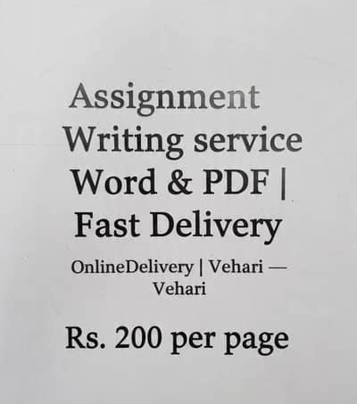 Assignment Writing - Word & PDF | Fast Delivery