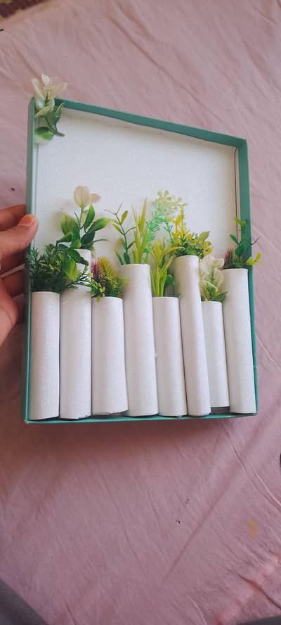 wall hanging artificial flower tube frame