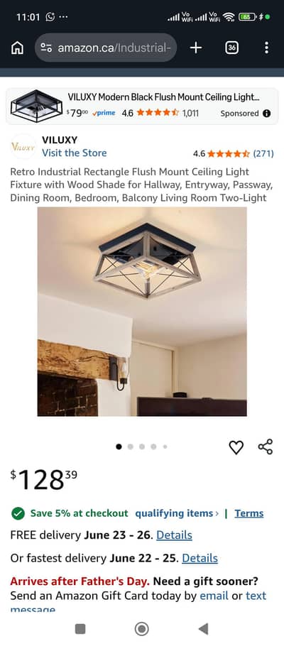 metal body ceiling lights