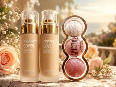 original macup kit foundation. blush & asal quality