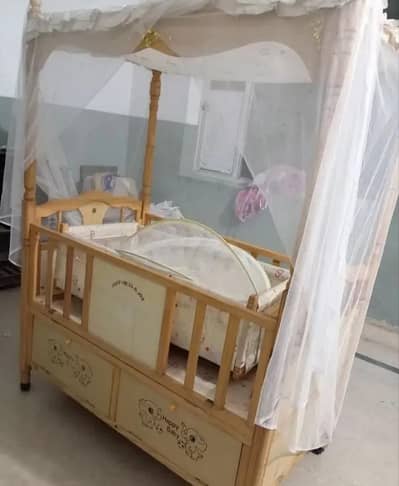 Baby wooden cot