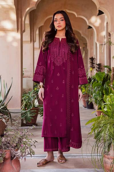 3pc Stiched Embroidered Dress