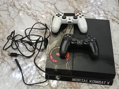 ps4 jailbreak 1tb with box and two controllers