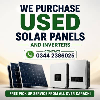 Used Solar Panels Buyer Karachi | Jinko Longi Solar Inverter Purchase