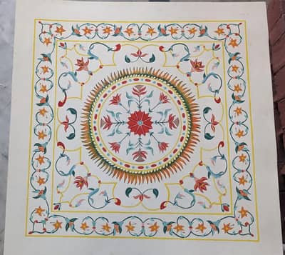 Mughal Floral Miniature | Hand-Painted on Wasli