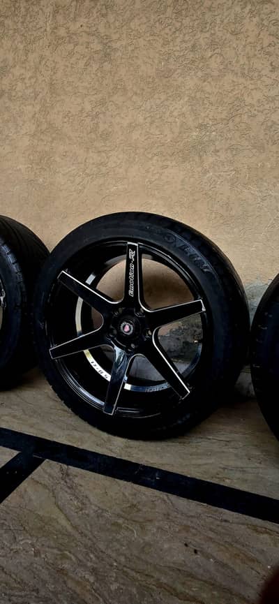 Complete Tyre Set is for sale along with wheels/Rims