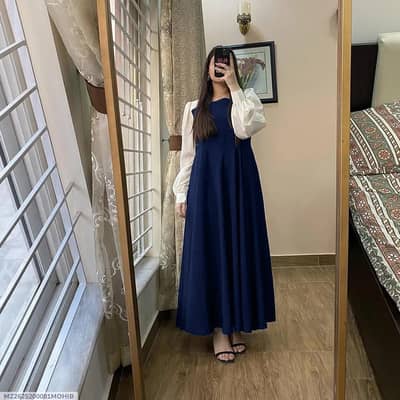 1 Pc women's Stiched Georgette plain Maxi Suit