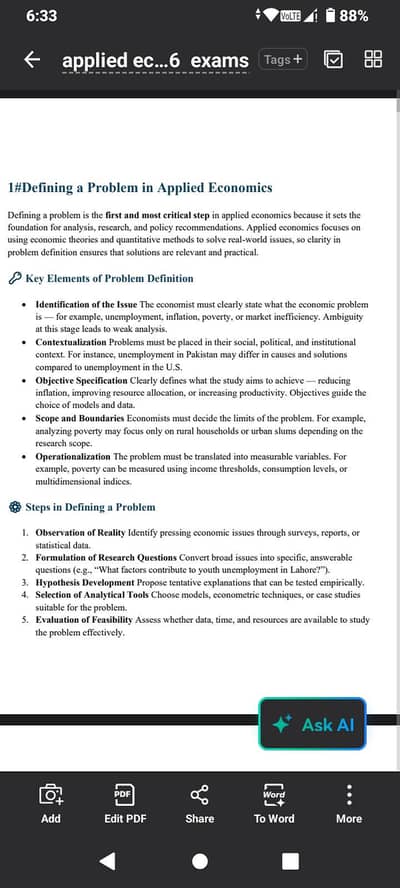 Applied Economics main Q/A notes