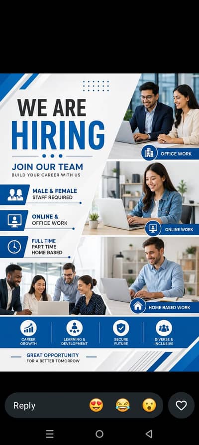 hiring staff on urgent bases