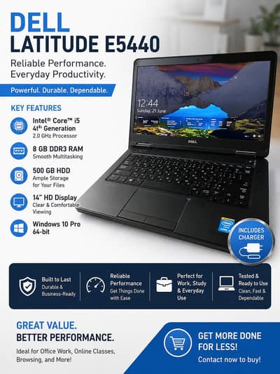 Dell i5 4th. Model e5440 low price -22500