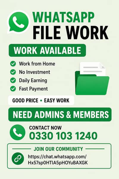 Online Work Available Come For Details
